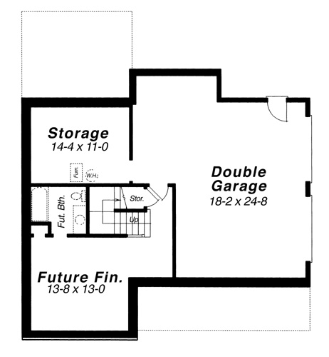 Lower Level image of Lancaster House Plan